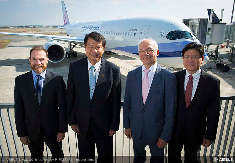 a pic about China Airlines Takes Delivery of First A350